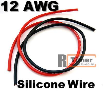 1 Meter #12AWG Silicon Wire (Black 50cm + Red 50cm) RC-8078