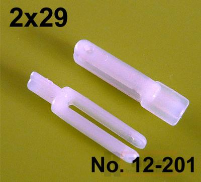 50Pcs POM Clevises Φ2×L29mm (POM) No.12-201