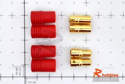 Turborix Advance Î¦6.0mm Thermostable Gold Connectors &amp; Shrink Plastic Tubes Set (2 Pairs)