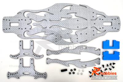 1/10 RC Car TEH-R31 / OTA-R31 3-Belt Carbon Fiber Upgrade Kit - DANCE FIRE (Platinum Style)