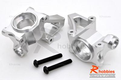 KM HPI Baja 5B 5T SS- Alloy front hub carrier (Silver)