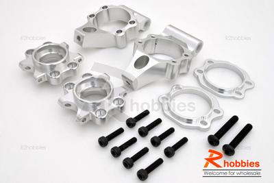 KM HPI Baja 5B 5T SS- Alloy rear hub carrier (Silver)