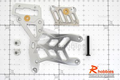 KM HPI Baja 5B 5T SS-Alloy Rear Upper Plate (Silver) 6mm thick