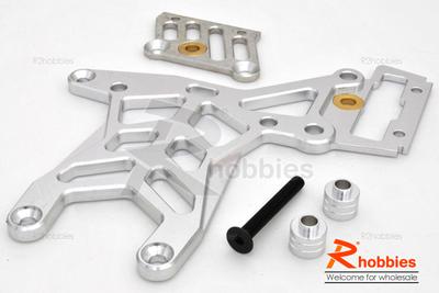 KM HPI Baja 5B 5T SS-Alloy Rear Upper Plate (Silver) 6mm thick