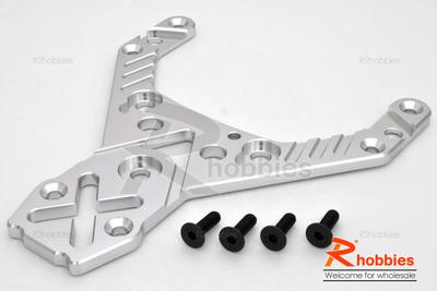 KM HPI Baja 5B 5T SS-Alloy Front upper Plate (Silver) 6mm thick