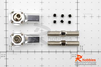 KM HPI Baja 5B 5T SS-Alloy Front upper arm ball Set (Silver)