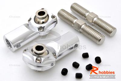 KM HPI Baja 5B 5T SS-Alloy Front upper arm ball Set (Silver)