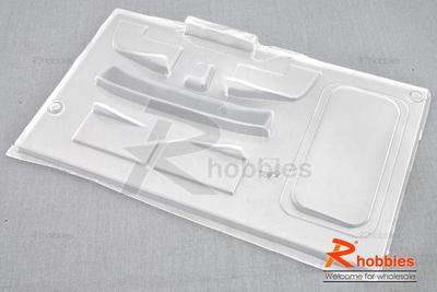 1/10 RC Car PC Plastic Transparent Front / Rear Spoiler / Windows Set