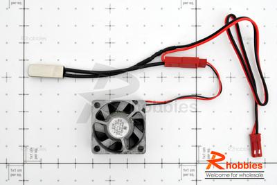 Alloy 0.07A ESC Heat Sink Brushless Motor Fan with Temperature Sensor