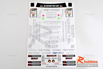 New 1/10 D1 Grand Prix USA Self Adhesive RC Car Decal