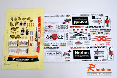 RC Car Body DUNLOP / NORTON / NISMO Decals