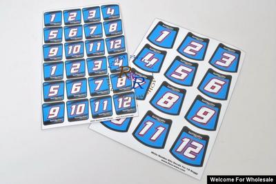 1/8 White Number Self Adhesive Decals