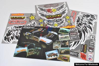 RC Car Body ROCKSATR Self Adhesive Decal