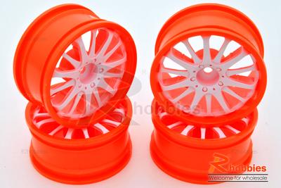 1/10 RC Car 14 Spoke 3mm Offset Drift 29mm Wheel Rim Set