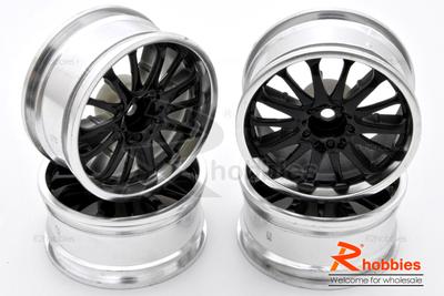 1/10 RC Car 14 Spoke 3mm Offset Drift 29mm Wheel Rim Set