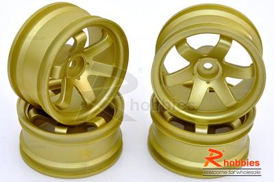 1/10 RC Car 6 Spoke 6mm Offset Drift 26mm Wheel Rim Set