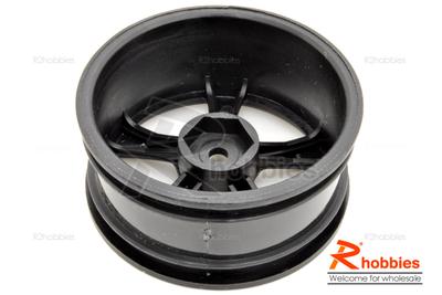 1/10 RC Car 5 Spoke Sporty Wheel (Black) 4pcs