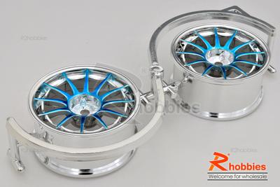 1/10 RC Car 12 Spoke Metallic Plate Wheel Sports 26mm 2pcs