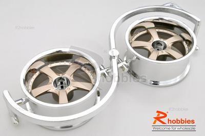 1/10 RC Car 5 Spoke Metallic Plate Wheel Sports 26mm 2pcs