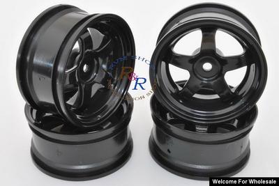 1/10 RC Car 5 Spoke Wheel Sports 26mm - Black