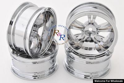 1/10 RC Car 10 Spoke Corsa Wheel Chrome 26mm