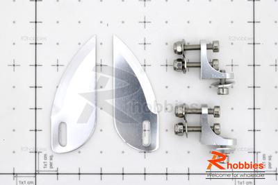 L55 x W21mm Aluminium RC Boat Water Stabilizer Trim Tab Fin