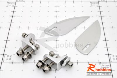 L55 x W21mm Aluminium RC Boat Water Stabilizer Trim Tab Fin