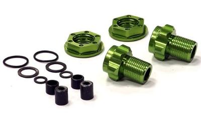 Integy Wheel 17mm Hex Front Adapter (2) + 3mm Offse INTT8181GREEN