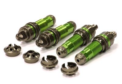 Integy Billet Machined Threaded Shock Body Assembly (4) INTT4118GREEN