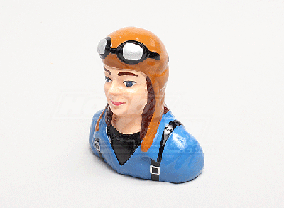 Resin Female Civilian Pilot 88mmx83mmx37mm 1.20 size approx