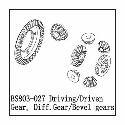 Redcat Racing Diff Ring Gear and Spider Gears 1 Set REDBS803-027