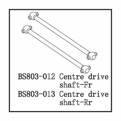 Redcat Racing Center Diff Drive Shaft Front 1pcs REDBS803-012