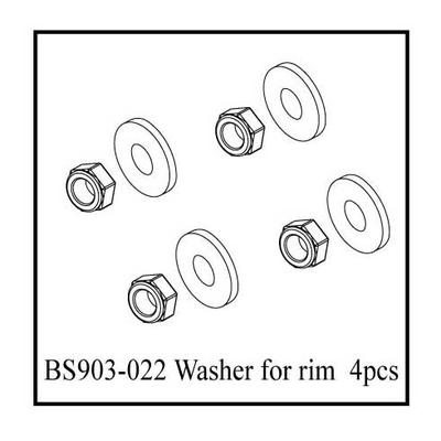 Redcat Racing M4 Self-lock Nut w/Washer 4 pcs REDBS903-022