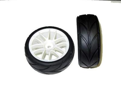 Redcat Racing White Wheels and Tires 2pcs RED02020W