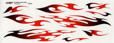 Thunder Tiger Flame Decal Set Red TA-VX TTRPD9142