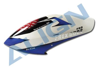 Align 600E Pro Painted Canopy White/Blue AGNHC6604