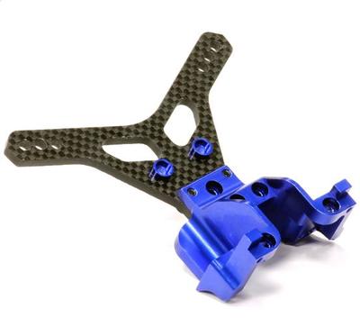 Integy Alloy Carbon Fiber Rear Shock Tower SC10 4X4 INTT7790BLUE