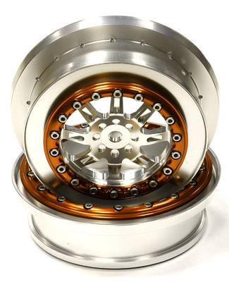 Integy Billet Machined T1 Front Alloy Wheel Axial EXO Terra Orange INTC24161ORANGE