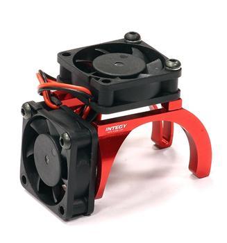 Integy Adjustable Mount Heatsink + Cooling Fan Red Apache C1 Flux  INTC24662RED