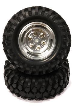 Integy Spoke Off-Road 1.9 Wheel/Tire Set (2) INTC24505SILVER