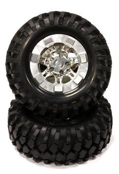 Integy Spoke Off-Road 1.9 Wheel/Tire Set (2) INTC24503SILVER