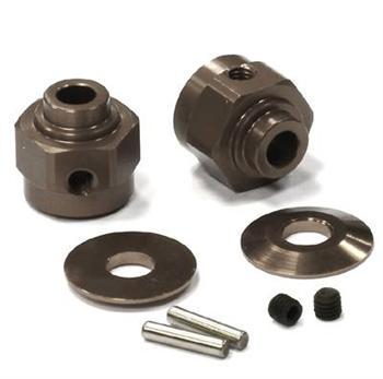 Integy Hex Wheel Hub Set (2) +3 Offset Wraith INTC24395GUN