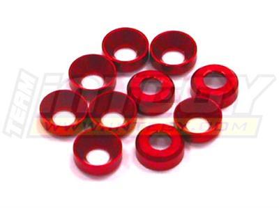 Integy 3mm Alloy Concave Washer INTC23038RED