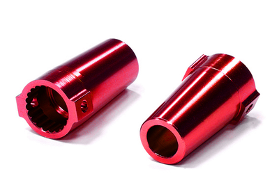 Integy Billet Machined Alloy Rear Axle Lock-Out Axial Wraith Red (2) INTC23792RED