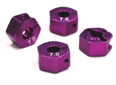 Integy Hex Wheel Hub, 12x7mm, Purple: 1/10TC INTC23598PURPLE