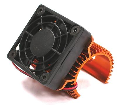 Integy Brushless Motor Heatsink w/Cooling Fan,36mm,Orange INTC23576ORANGE