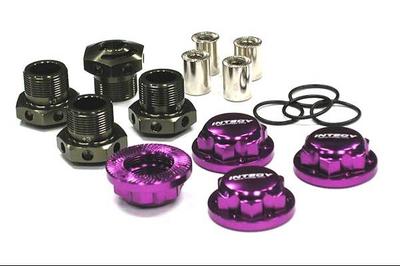 Integy 24mm Hex Wheel Hub +3mm Offset(4), Purp: SAV INTC23335PURPLE