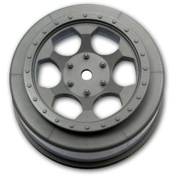 DE Racing Trinidad SC Wheels for Team Associated SC10 4X4 - Silver DERSCTA4S