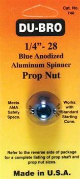 Dubro Aluminum Prop Nut 1/4-28 Blue DUB740