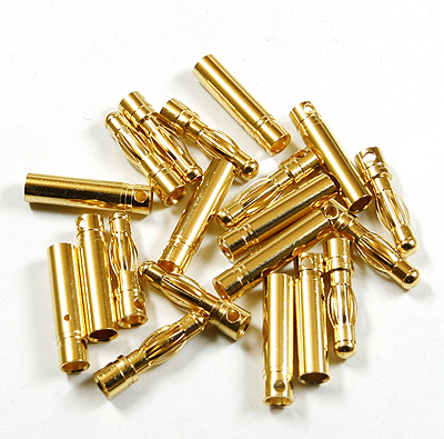 M4 Golden Plated Spring Connector (10 pairs)